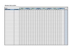 a printable attendance sheet for employees