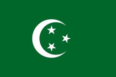 the flag of pakistan with five stars and a crescent on it's green background