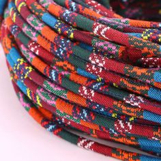 "☆Welcome to my shop Please allow me to briefly introduce the product for you！ 1 yards= 0.9 meters Name: boho cotton cord Qty: 10 yards Colors: as pic shows Size: 6mm cotton cord Faux suede cord Choose from 3 designs of Soft Round Ethnic African Fabric Cloth Cotton Rope Cord, great for making artisan ethnic bracelets, necklaces or other craft projects. Size: 6 mm (1/4\") in diameter ☆The diameter is 6mm. The color is shown in the picture. The size of the bracelet depends on the size of the wrist. As shown in the picture, the picture is for reference only." Rope Cord, Suede Cord, Macrame Cord, Crochet Instructions, Cotton Rope, African Fabric, Natural Fabrics, Black Floral, Fabric Scraps