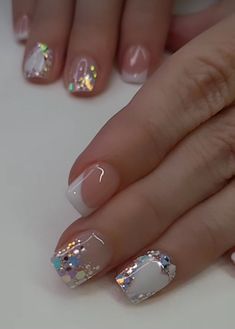 Nail Art Designs Videos, Unique Acrylic Nails, Short Acrylic Nails Designs, Uñas Acrilicas, Sparkly Nails, Nails 2024, 2024 Trends, Elegant Nails