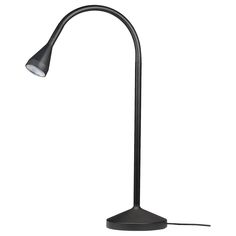 a black lamp on a white background