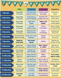 the baby's first year chart for babies to learn how to say it is important