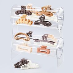 PRICES MAY VARY. 360 Degree Rotating Design: Featuring a 360 degree rotating design, this hair clip organizer holder can be turned smoothly to different angles and organize your various claw clips,which keeps everything neatly organized and easy to use. Clear Claw Clip Holder: Our 360 degree rotating claw clip holder display stand is made of premium quality acrylic, transparent and durable. The minimalist design provides more convenient storage for claw clip. It also brings an elegant look and d Claw Clip Organization, Claw Clip Holder, Hairpin Organizer, Claw Clip Organizer, Hair Accessories Organizer, Hair Clip Storage, Closet Storage Accessories, Hair Clip Organizer, Clip Organizer