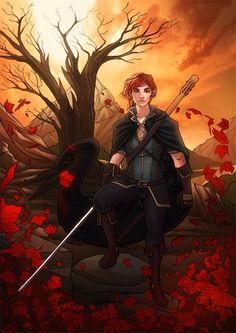 Kvothe by Eddy-Swan High Fantasy, Famous Books, Aang, Fantasy Character Design