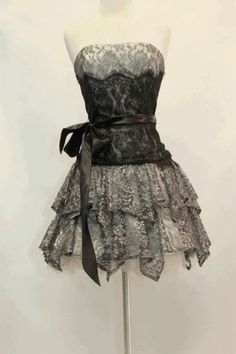 Black Emo Dress, Short Strapless Dress, Fancy Clothes, Chique Outfits, Sweet 15, Formal Outfits, Elegant Party, Hoco Dresses