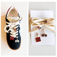 Sneaker Charms and Lace Accessories with Bee and Flower Charms" – Shop Suey Boutique Shoes With Charms, Sneaker Charms, Butterfly Shoe, Red Charm, Lace Accessories, Unique Sneakers, Shaped Sunglasses, Shoes Stand, Heart Shaped Sunglasses