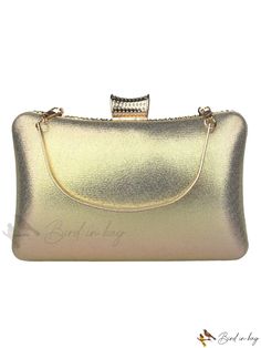 Bird in Bag - This elegant evening bag is the perfect accessory for dressing up for formal occasions or banquets. Featuring a fashionable chain, it will add a Silver Evening Bag With Chain, Formal Rectangular Shoulder Bag With Chain Strap, Luxury Party Shoulder Bag With Chain, Luxury Shoulder Bag With Gold Chain For Party, Formal Clutch Shoulder Bag With Chain, Luxury Chain Shoulder Bag For Party, Formal Clutch Shoulder Bag With Chain Detail, Rectangular Chain Shoulder Bag For Parties, Elegant Silver Bag With Chain Strap