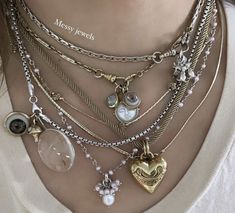 Chunky Silver Jewellery, Evry Jewels, Couture Necklace, Juicy Couture Necklace, Mazzy Star, Mixed Metal Jewelry, Set Jewelry