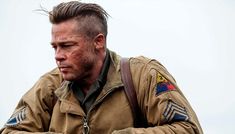 Brad Pitt Fury Haircut, Fury Haircut, Brad Pitt Fury, Soldier Haircut, Army Haircut, Fury Movie, Brad Pitt Style, Military Haircuts Men, Military Hair