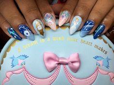 Disney Cinderella Nails, Cinderella Nails Designs Disney, Princess Nails Disney, Themed Nails Designs, Disney Castle Nails, Cinderella Nails Designs, Cinderella Nail Art