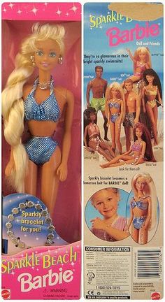 an unopened barbie doll in its box with instructions for how to wear it