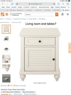 a white cabinet with shutters on the front and bottom is shown in an amazon listing page