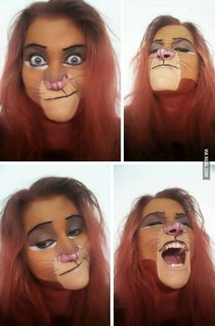 Carnaval Make-up, Lion Costume, Smink Inspiration, Makijaż Smokey Eye, Special Effects Makeup, Halloween Costumes Makeup, Stage Makeup