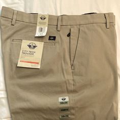 Dockers Flat Front Khaki, Straight Fit Pant For Big And Tall. Size: 38w X 36l Material: 55% Cotton, 37% Polyester, 8% Elastane Care: Machine Wash Cold Mens Khaki Pants, Brown Pants Men, Black Khaki Pants, Blue Pants Men, Olive Pants, Kitchen Decor Apartment, Dockers Pants, Black Pants Men, Khaki Pants Men