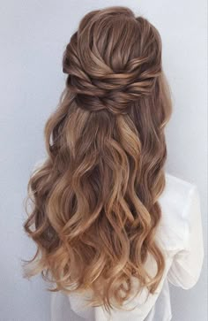 Partial Updo, Wedding Color Palettes, Themes Wedding, Half Up Half Down Hairstyles, Colors Wedding, Braided Half Up, Peinados Fáciles Para Cabello Corto, Half Updo, Wedding Hair Inspiration