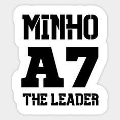 a black and white sticker with the number 47 on it that says,'mnho