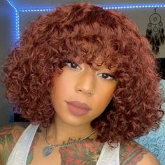 Water Wave Bob Wig, Water Wave Bob, Hair Short Curly, Curly Wig With Bangs, Short Curly Wig, Curly Bangs, Curly Bob Wigs, Hair For Women, Wig Color