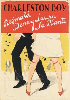 an advertisement for charleston boy featuring two people dancing