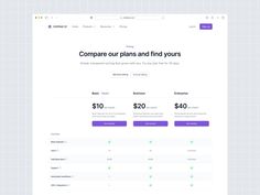 the landing page for an eco - friendly website with two pricing options on each side