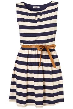 Cool Clothes, Basic Fashion, Summer Picnic, Belted Dress, A Dress, Fashion Sense, Striped Dress, Look Fashion, Passion For Fashion