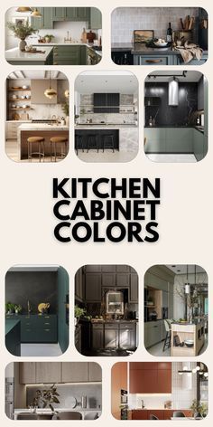 the kitchen cabinet colors book is open to reveal many different types of cabinets and drawers