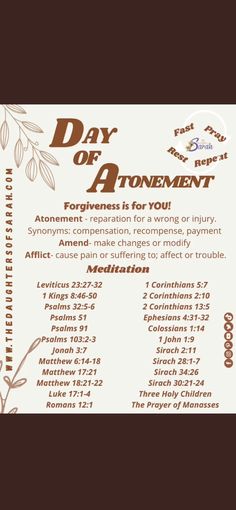 the day of atonement flyer