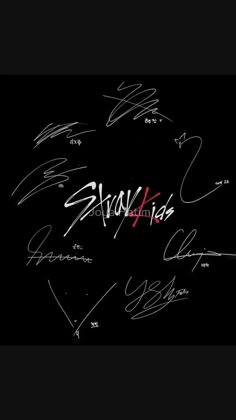 Stray Kids OT8 Stray Kids Ate Logo, Star Kids Kpop, Straykids Signature, Skz Symbol, Stray Kids Logo Wallpaper, Skz Logo Wallpaper, Stray Kids Graphic Design, Stray Kids Signature, Kpop Symbols