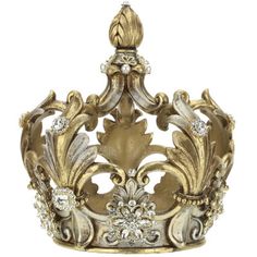 Mark Roberts's limited edition Home Collectible is one of the most elegantly designed products in the gift and home industry. Every element in each piece was designed with the highest level of detail and creativity. It is definitely a piece that defines style and elegance. Mark Roberts Mark Roberts Jeweled King's Crown Sculpture - Decorative Objects in Gold | Size 10" H X 9.65" W X 9.65" D | Perigold Crown Sculpture, King's Crown, Crown Decor, Mark Roberts, Kings Crown, Summer Gifts, Silver Jewels, Tiaras And Crowns, Decorative Objects