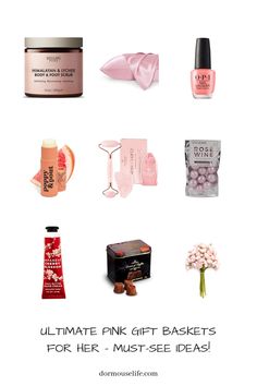 the ultimate pink gift basket for her - must see ideas