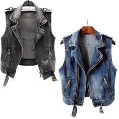 Product Description * Item:  Biker Punk Casual Women Vest Denim Coat Waistcoat Jacket Top Jeans Sleeveless uk * Condition: 100% Brand New * Color: Blue Gray * Size: UK XS-3XL * Package:1pc Vest (without any accessories ）  Please note: 1.Please allow a little error due to manual measurement. 2.The color maybe a little difference because of the light,screen reflection etc. 3.If you are not sure what size to choose, you can tell us your height and weight, we will recommend the right size for you. Shipping 1. Your Item(s) will be shipped within 3-5 business days once payment received. 2. Standard shipping to US/UK,you may can get it in 9-15 Business days.   Standard Shipping for Airmail via Post Office 11-25 business Days Come(approximately within 30 days) ship to other country. 3.if you want Spring Punk Streetwear Vest, Fitted Vest For Fall Concert, Trendy Sleeveless Denim Vest For Winter, Summer Black Denim Vest For Streetwear, Edgy Streetwear Vest For Spring