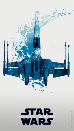 a star wars poster with a fighter jet in the background