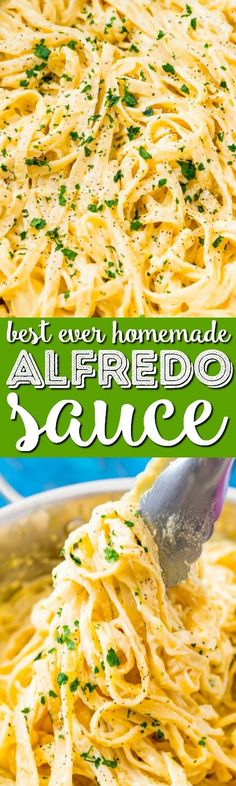 this homemade alfredo sauce is so good and easy to make it's the perfect side dish for any meal