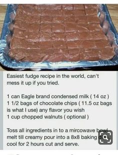 the recipe for chocolate fudge in the world