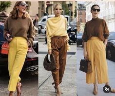 Yellow Outfits, Mocha Mousse, Cute Modest Outfits, Yellow Pants, Yellow Outfit, Trendy Fall Outfits, Classic Outfits