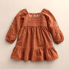 Baby & Toddler Girl Little Co. by Lauren Conrad Long Sleeve Peasant Dress Long Sleeve Peasant Dress, Lauren Conrad Collection, Crochet Size, Color Embroidery, Toddler Fall, Wardrobe Inspiration, Peasant Dress, Photoshoot Outfits