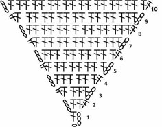 an image of a cross stitch pattern that is in the shape of a triangular triangle