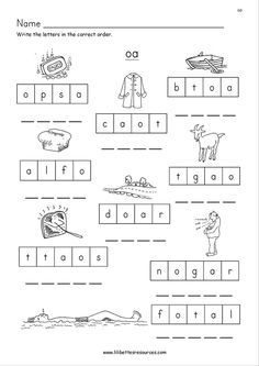 worksheet for beginning and ending the letter o with pictures to print out on