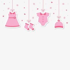 Baby Girl Background Design, Cute Pink Onesie With Cartoon Print, Baby Shower Images Clip Art, Baby Girl Books, Pink Babyshower Template, Baby Pink Clothes, Scrapbook Bebe, Baby Cartoon Drawing