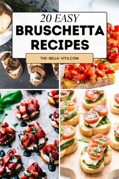 the top 20 easy bruschetta recipes that are delicious and nutritious