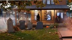 DIY Fun Halloween Tombstones Diy Gravestones, Tombstones Diy, Diy Tombstone, Family Graveyard, Diy Graveyard, Tombstone Decorations, Tombstone Diy, Tombstone Designs, Halloween Diy Outdoor