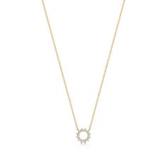 Open circle pendant in 18k gold with diamonds, mini. | Tiffany  Co. Diamond Circle Necklace, Open Circle Necklace, Large Pendant Necklace, 14k Yellow Gold Necklace, Circle Pendant Necklace, Circle Diamond, Circle Necklace, Circle Pendant, Diamond Pendant