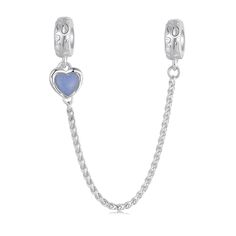 View our 925 sterling silver charm collection that will add an element of elegance to your pandora bracelet. Click to shop now!  https://www.etsy.com/shop/Hitye ❤️ Description ❤️ You will receive a Denim Heart Safety Chain. Twisted edse with denim blue dots on the heart-shaped glow in-the-dark stones the denim texture on the safety chain is vintage and delicate,it symbolizes sweetness and happiness. - Material:925 Sterling Silver, Cubic Zirconia - Theme:Denim Heart Safety Chain - Compatible: Pandora Bracelet Authentic - Idea Gift: [Gift for Girlfriend,  for Her, for Women] - Perfect for: [Christmas gifts, Birthday gifts, Graduation gifts] ❤️ Pandora Charm Alternatives ❤️ Most of our charms are compatible with pandora bracelets, they are the perfect alternatives for your pandora charm. ❤️ H Basic Bracelet, Denim Texture, Charms Pandora, Bracelet Pandora, Charm Collection, Blue Dots, 925 Silver Bracelet, Pandora Charm, Safety Chain