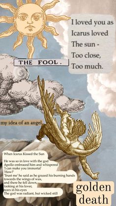 Icarus Wallpaper Pc, Icarus Collage, Apollo Quotes, Greek Mythology Quotes, All The Bright Places, Greek Mythology Gods, Rennaissance Art, Greek Mythology Art