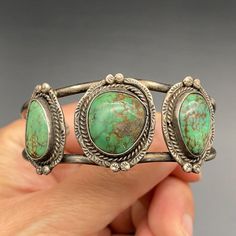 Vintage Navajo Native Turquoise Silver Bracelet Cuff Small 6-1/4". Inside from end to end 4-7/8", with 1-3/8" gap. Total inner circumference is 6-1/4". Not marked but has been tested to be at least coin (90%) silver. Small wrist. ---------------------------------------- All items, unless stated otherwise, are previously loved and used, showing scratches and slight imperfections (not brand new). Please refer to pictures for condition as they depict what you'll receive. If you have any questions, ask before purchasing. Note:   - Size and weight are approximate.   - "Vintage" is based on look and feel; items may be older (pre-1930s) or newer (post-1980s/1990s).   - We're not experts on stones. Refer to pictures for type and quality.   - "Southwestern" items reflect that style, possibly from N Silver Bracelet Cuff, Turquoise Silver Bracelet, Navajo Jewelry, Pretty Jewelry, Bracelet Cuff, Vintage Navajo, Silver Cuff Bracelet, Pretty Jewellery