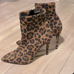 New Without Tags Size 7 Suede Material Leopard Print Booties, Jessica Simpson Shoes, Suede Material, Black Tan, Jessica Simpson, Leopard Print, Size 7, Women Shoes, Tags