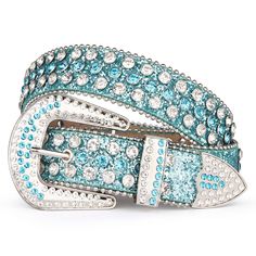 PRICES MAY VARY. Eye-catching Bling Design --- This luxury rhinestone belts made of high quality shinny PU leather, with bright diamonds embellished entire belts. A bling western style buckle and small beads on the strap edge perfectly complete the beauty of this bling studded belt. Unisex design for both men and women. Various Occasions --- This western style rhinestone belts is perfect matching jeans, dresses, slacks and any boots in any season and all occasions. Great for your daily outfits o Studded Belts, Rhinestone Belts, Cowgirl Belts, Bling Belts, Bling Design, Crystal Belt, Beautiful Belts, Rhinestone Belt, Small Beads