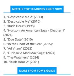 the netflix top 10 movies right now