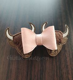 Highland cow hair bow Animal Bows, Highland Cow, Farm Animals