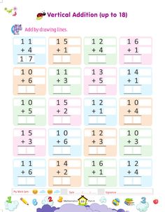 the worksheet for addition to 10 is shown with numbers and symbols on it