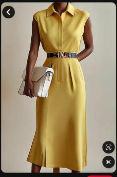 Shirtdress Styling, Button Midi Dress, Classic Midi Dress, Midi Dress Outfit, Shweshwe Dresses, Classic Style Outfits, Office Outfits Women, Professional Wear, Iconic Dresses